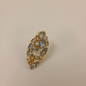 Alexis Bittar Gold and Silver Crystal Ring
